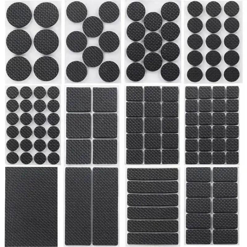 EMESA HOME Non-Slip Self-Adhesive Furniture Pads – EVA Round & Square Leg Protectors for Tables, Chairs, Sofas & Floors