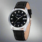 EMESA HOME Men's Luxury Quartz Watch – Simple Leather Strap Fashion Business Wristwatch for Men - EMESA HOME™