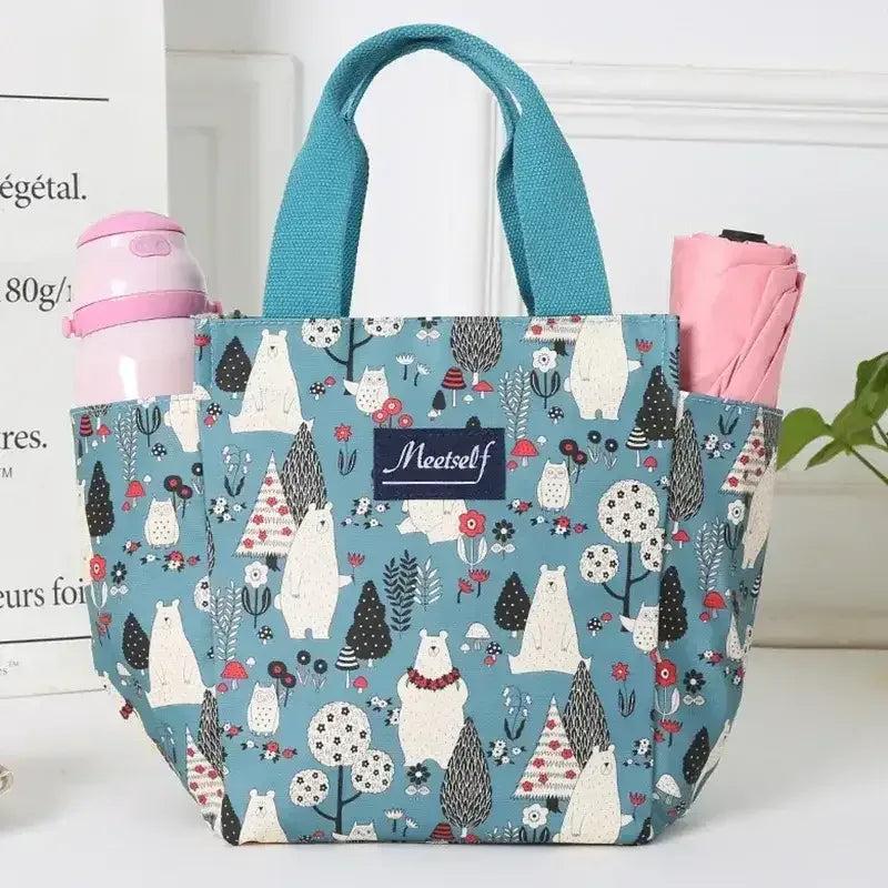EMESA HOME Thermal Lunch Bag – Fashionable Bento Handbag for Office, Travel & Moms On-the-Go - EMESA HOME™