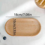 EMESA HOME Wheat Stalk Round Wooden Tray, Japanese-Style Heat-Resistant Dessert Plate for Coffee & Tea - EMESA HOME™