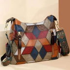 EMESA HOME Contrast Color PU Leather Tote Bag for Women | Large Capacity Designer Bucket Shoulder Handbag - EMESA HOME™