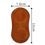 EMESA HOME Wood Pepper Mill Tray Bamboo Salt & Pepper Shaker Stand Double Hole Base Seasoning Bottle Storage Holder Tea Tray Home Decor - EMESA HOME™