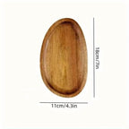 EMESA HOME Japanese Solid Wood Fruit Plate, Multi-Size Wooden Tray, High-Quality Fruit & Snack Serving Tray - EMESA HOME™