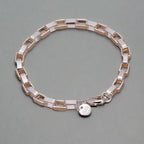 EMESA HOME 925 Sterling Silver Chain Solid Bracelet for Women& Men's Charm Party Gift Wedding Fashion Jewelry - EMESA HOME™