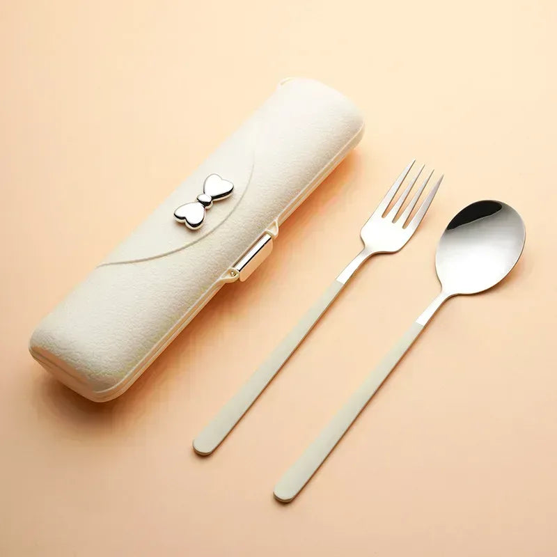 EMESA HOME Portable Stainless Steel Cutlery Set – 304 Camping Chopsticks Fork Spoon Outdoor Picnic Dinner Set - EMESA HOME™