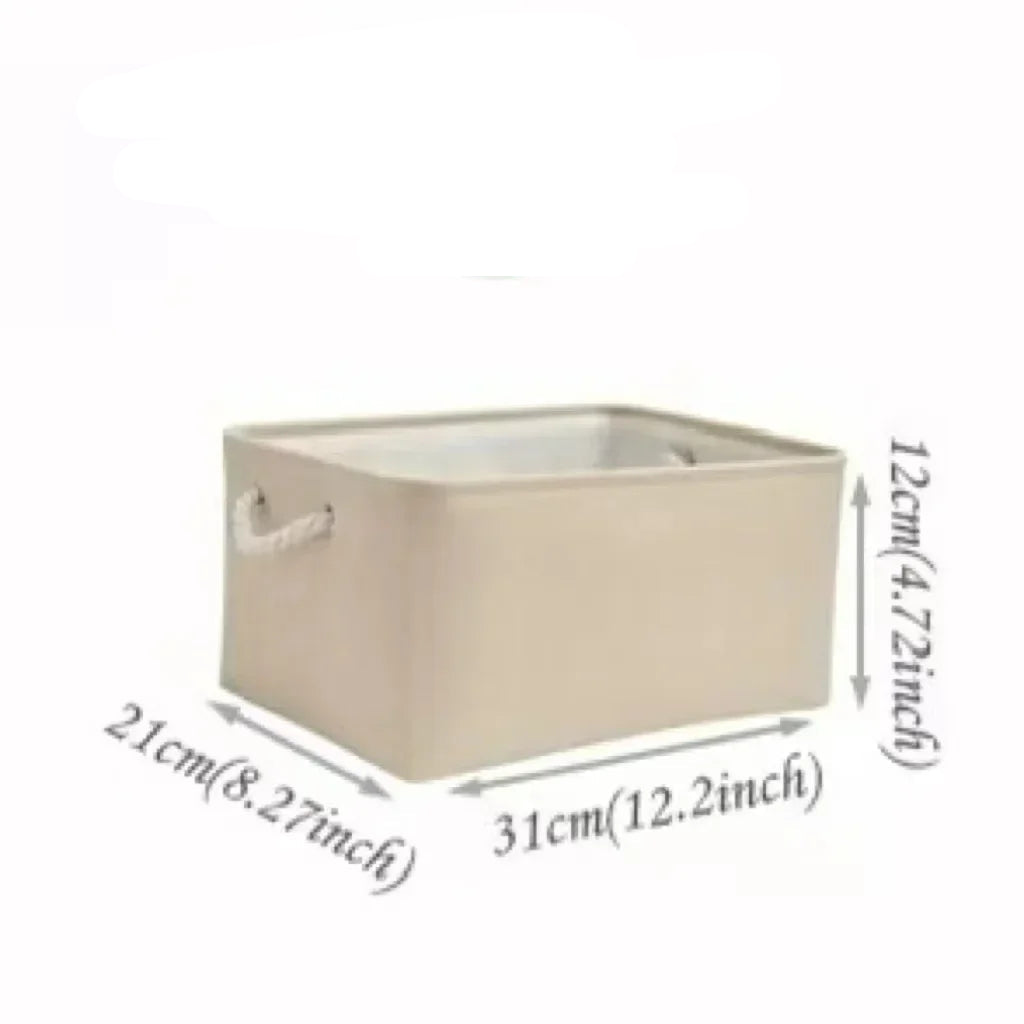 EMESA HOME Foldable Fabric Storage Box – Multi-Functional Splicing Basket with Handle for Toys, Clothes, Underwear & Socks Organizer S