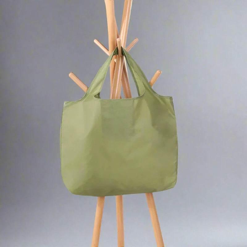 EMESA HOME BIG Eco-Friendly Folding Shopping Bag Reusable Portable Shoulder Handbag for Travel Grocery simple solid color grocery bag - EMESA HOME™