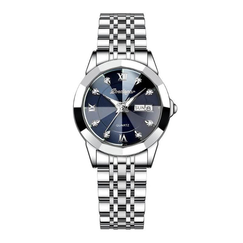 EMESA HOME Luxury Ladies Wristwatch, Luminous Waterproof Quartz Date & Week Display, Stainless Steel Women's Dress Watch with Box - EMESA HOME™