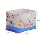 EMESA HOME Cotton Linen Folding Storage Basket – Organizer for Toys, Clothes, Sundries – Cabinet Bag, Collapsible Laundry Hamper for Home Use - EMESA HOME™