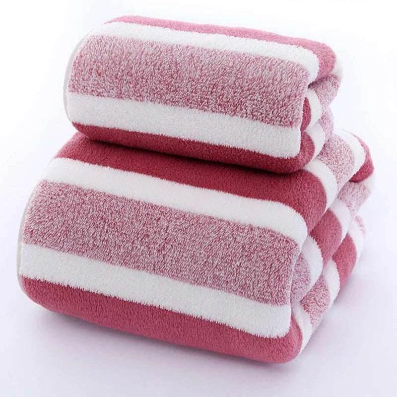 EMESA HOME Bamboo Charcoal Coral Velvet Bath Towel – Thickened, Super Absorbent & Quick-Drying for Bathroom Use - EMESA HOME™