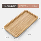 EMESA HOME Simple Japanese Bamboo Tea Tray Kitchen Storage Serving Trays Home Hotel Platter Plate for Dessert Breakfast Coffee Food Tray - EMESA HOME™