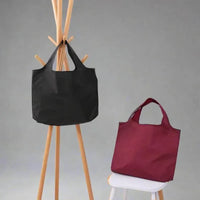 EMESA HOME BIG Eco-Friendly Folding Shopping Bag Reusable Portable Shoulder Handbag for Travel Grocery simple solid color grocery bag