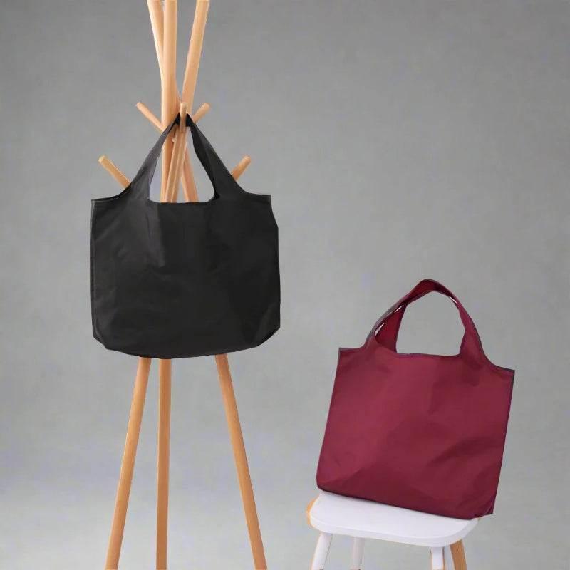 EMESA HOME BIG Eco-Friendly Folding Shopping Bag Reusable Portable Shoulder Handbag for Travel Grocery simple solid color grocery bag - EMESA HOME™