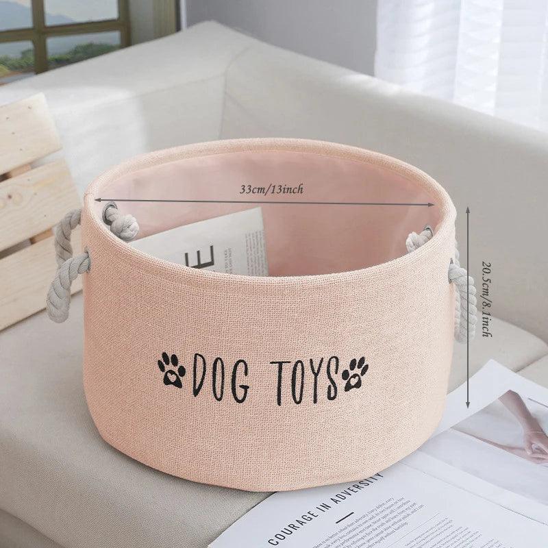 EMESA HOME Cotton Linen Folding Storage Basket – Organizer for Toys, Clothes, Sundries – Cabinet Bag, Collapsible Laundry Hamper for Home Use - EMESA HOME™