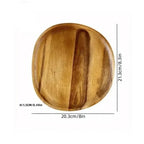 EMESA HOME Japanese Solid Wood Fruit Plate, Multi-Size Wooden Tray, High-Quality Fruit & Snack Serving Tray - EMESA HOME™