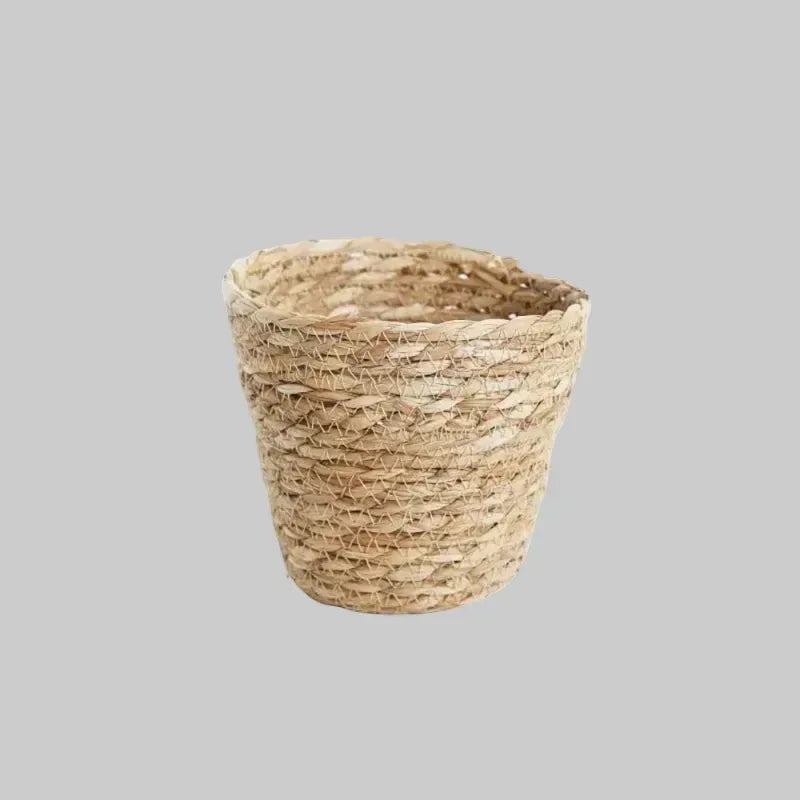 EMESA HOME Natural Woven Rattan Planter Basket – Rustic Garden Flower Pot Cover (Mini/S/M/L) - EMESA HOME™