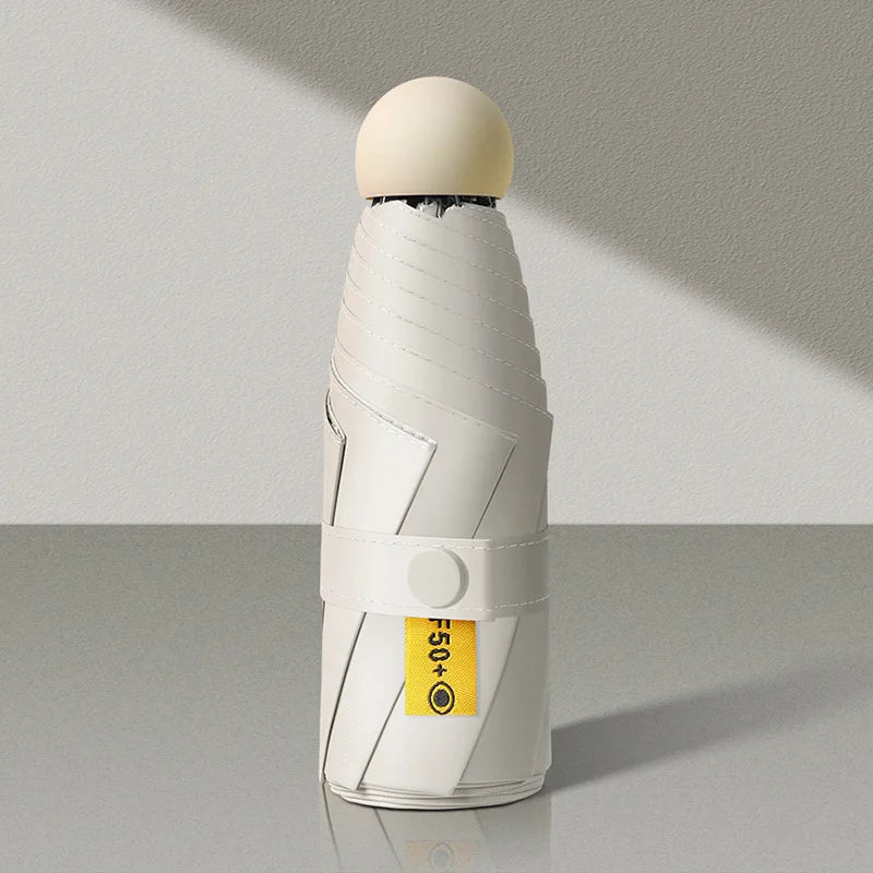 White cylindrical product with a yellow label on a gray background