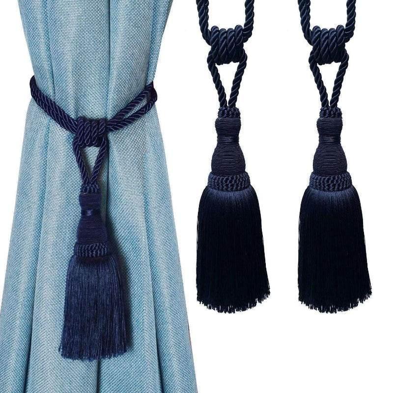 EMESA HOME Handmade Curtain Tiebacks Elegant Rope Tassel Holdbacks for Drapes and Room Décor Accessories - EMESA HOME™