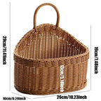 EMESA HOME Wall-Mounted Fruit & Vegetable Basket – Simulated Rattan Plastic Hanging Storage for Kitchen or Home Décor - EMESA HOME™