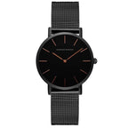 EMESA HOME Women’s Black Stainless Steel Watch – Waterproof Fashion Wristwatch with Bracelet Strap, Sport & Casual Elegant Design - EMESA HOME™