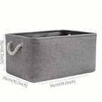 EMESA HOME Cotton Linen Folding Storage Basket – Organizer for Toys, Clothes, Sundries – Cabinet Bag, Collapsible Laundry Hamper for Home Use - EMESA HOME™