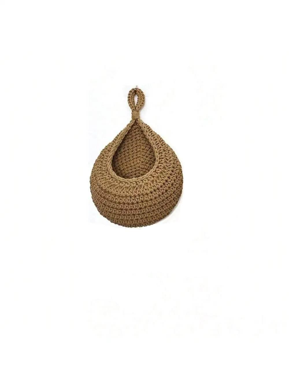 EMESA HOME Hand-woven Basket Wall Kitchen Hanging Net Pocket - Cotton Rope Water Drop Fruit Vegetable Storage Basket, Home Organizer Tools - EMESA HOME™