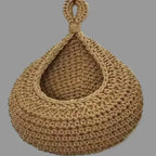 EMESA HOME Wall Decor Hanging Basket, Bohemian Woven Basket Planting Planter Container Teardrop Shape Suitable for Vegetables and Fruits - EMESA HOME™