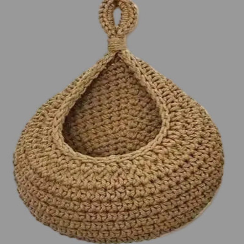 EMESA HOME Wall Decor Hanging Basket, Bohemian Woven Basket Planting Planter Container Teardrop Shape Suitable for Vegetables and Fruits - EMESA HOME™