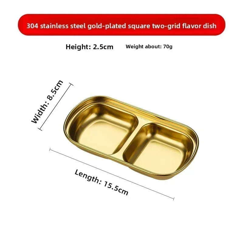 EMESA HOME Small Stainless Steel Sauce Bowl – Korean Style Multifunctional Dipping Dish for Kitchen Barbecue and Dinner - EMESA HOME™