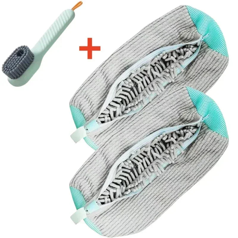 EMESA HOME Shoe Washing Machine Bag & Cleaning Brush Set – Durable Laundry Shoe Protector with Soft Bristle Brush - EMESA HOME™