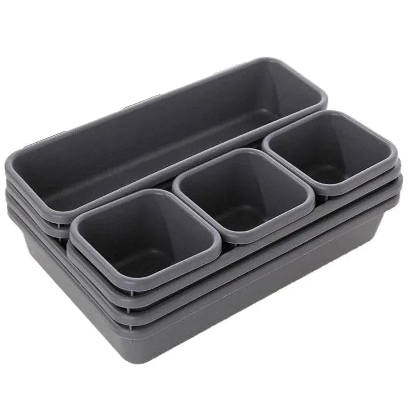 EMESA HOME 8pcs Adjustable Drawer Organizer – Box Trays for Makeup, Cosmetics, Sundries, Divider Holder for Kitchen, Bathroom, Closet Jewelry Box - EMESA HOME™
