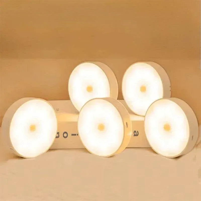 EMESA HOME PIR Motion Sensor LED Night Light – USB Rechargeable Wireless Lamp for Cabinet, Wardrobe, Staircase, Closet, Kitchen - EMESA HOME™