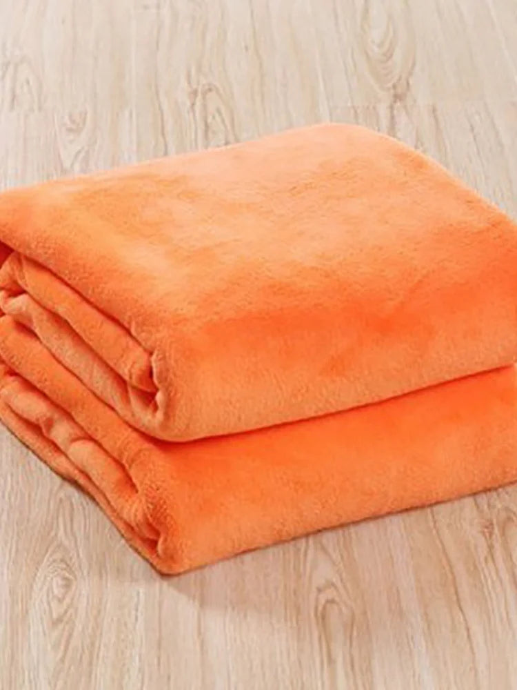 EMESA HOME Wool Blanket Bedspread Solid Color Soft Sofa Throw Blanket and Bed Cover, Needle Down Duvet for Home.