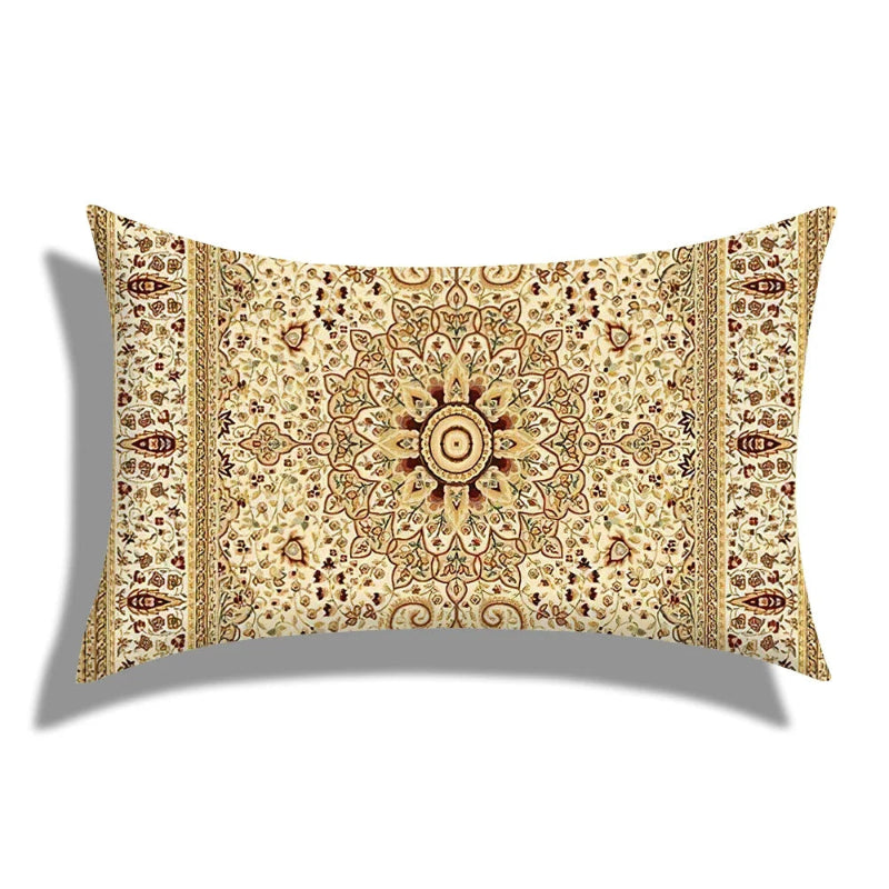 Decorative pillow with intricate pattern on a white background