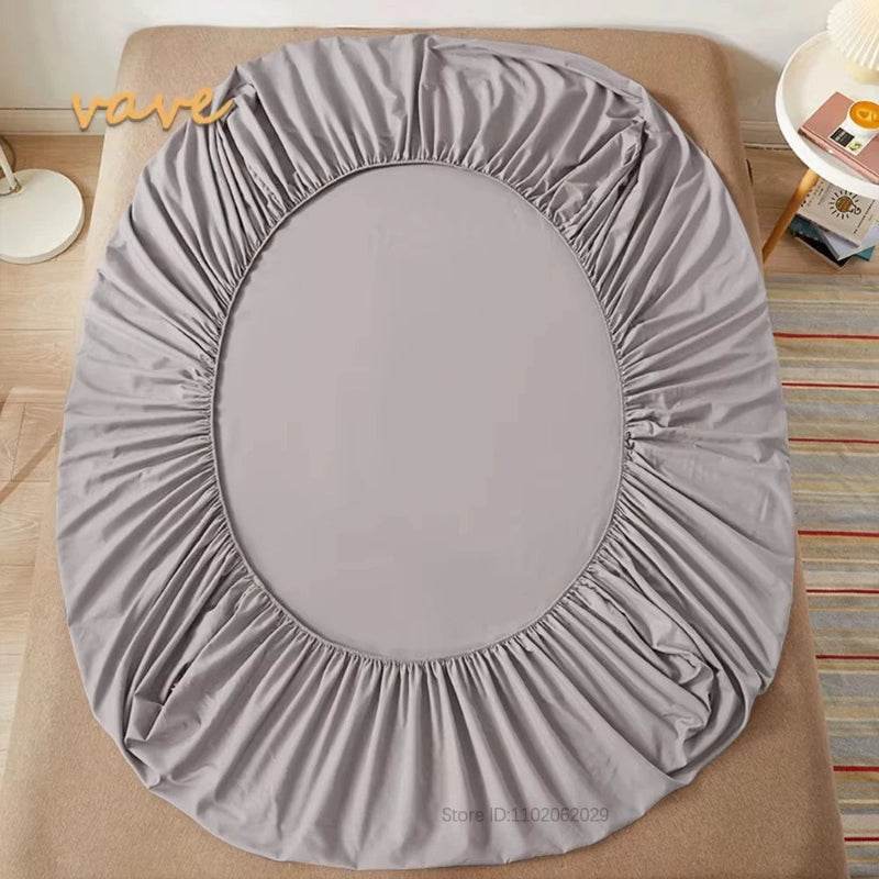 EMESA HOME Cotton Fitted Sheet – Solid Color, Non-Slip Mattress Cover with Elastic Band for Double, Queen, and King Size Beds - Emesa Home