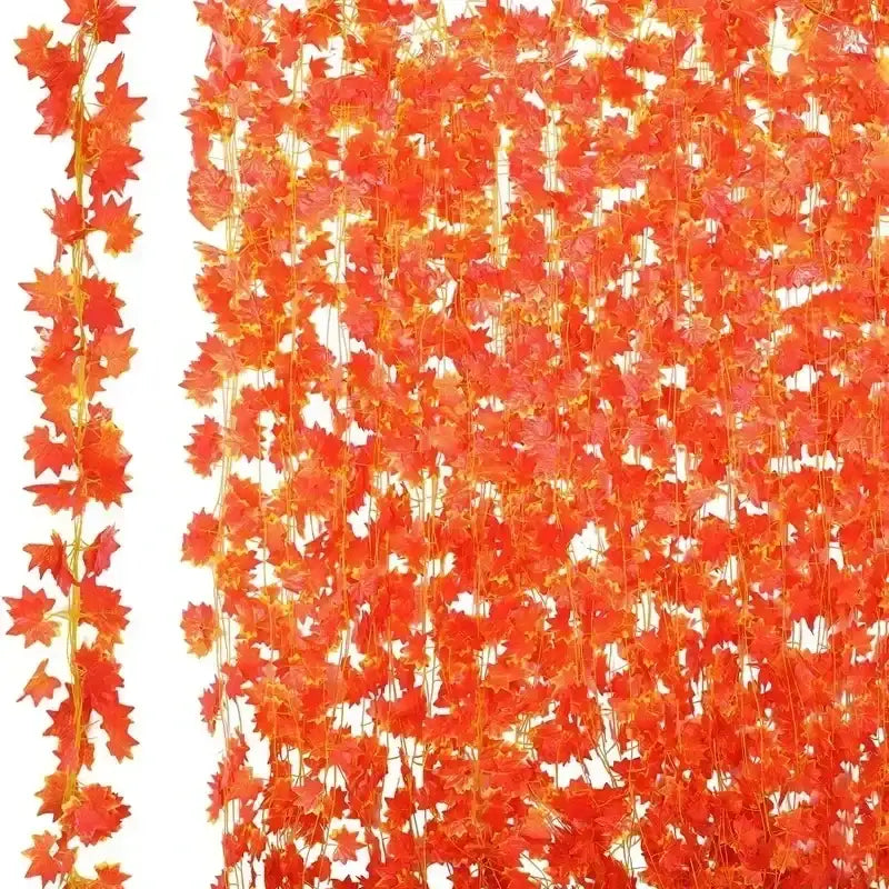 EMESA HOME Artificial Maple Leaf Garland Hanging Vine for Autumn Decor