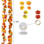 EMESA HOME 200CM Artificial Maple Leaf Garland Vine for Autumn Decor