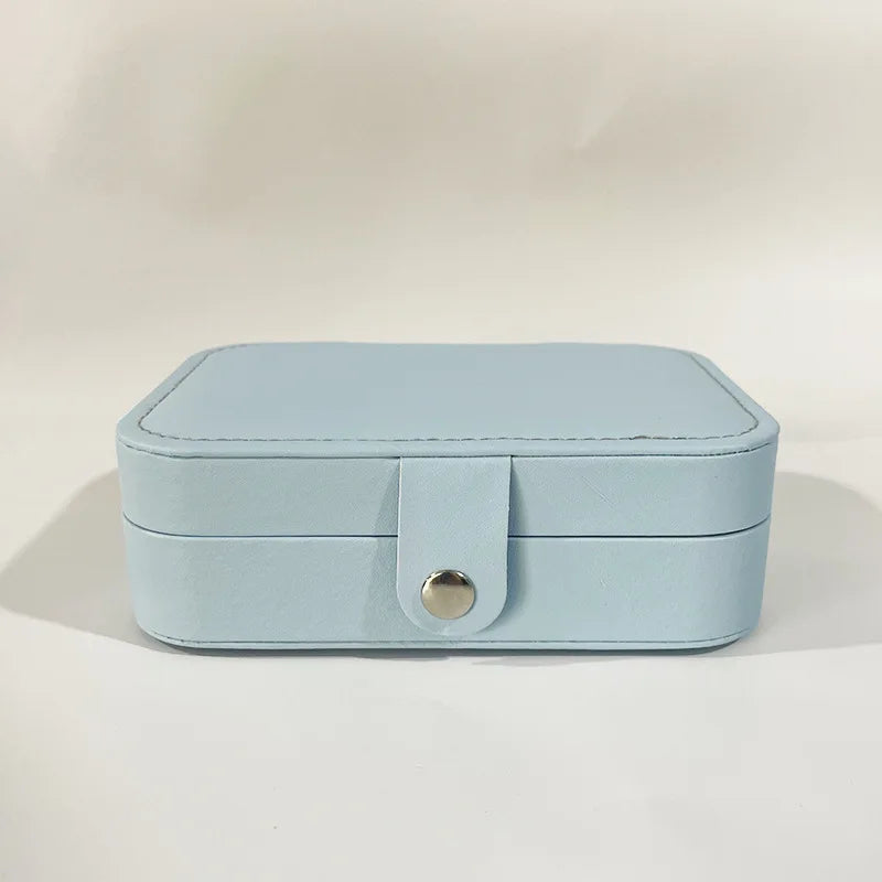 Boîte à bijoux portable Emesa Home – Organisateur de bijoux en cuir avec rangement zippé pour le voyage et l'exposition