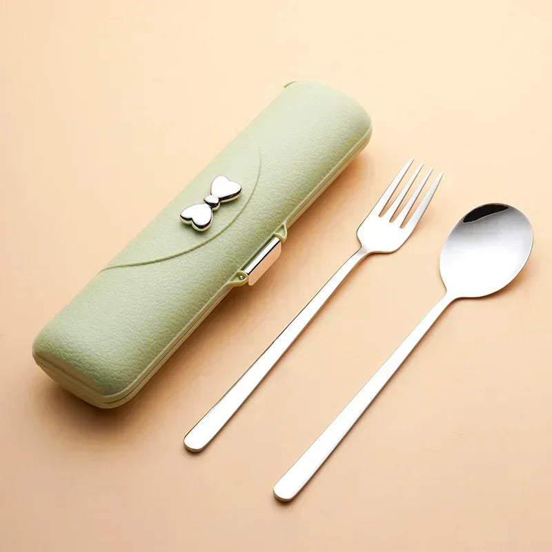 EMESA HOME Portable Stainless Steel Cutlery Set – 304 Camping Chopsticks Fork Spoon Outdoor Picnic Dinner Set - EMESA HOME™