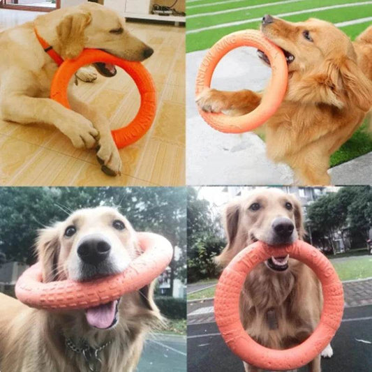 EMESA HOME EVA Dog Training Ring – Durable Interactive Puller & Flying Disk Toy for Active Dogs, Lightweight & Bite-Resistant
