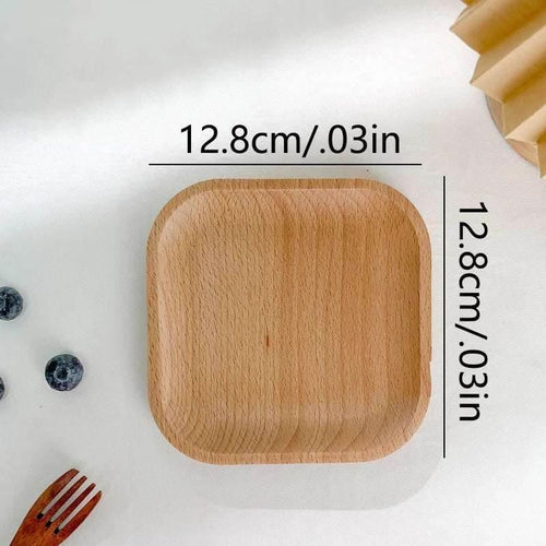 EMESA HOME Wheat Stalk Round Wooden Tray, Japanese-Style Heat-Resistant Dessert Plate for Coffee & Tea - EMESA HOME™
