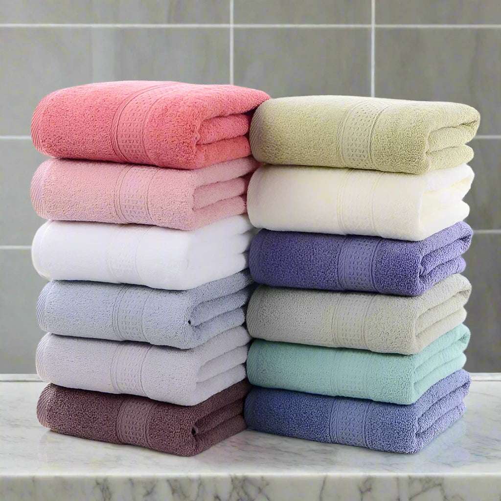 EMESA HOME-100% Cotton Face Towel - Absorbent, Pure Hand Wash, Hair Shower, Microfiber Towel, Bathroom, Family, Hotel