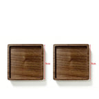 Two wooden trays with dimensions labeled on a white background, featuring the text '2pcs 3-Walnut'.