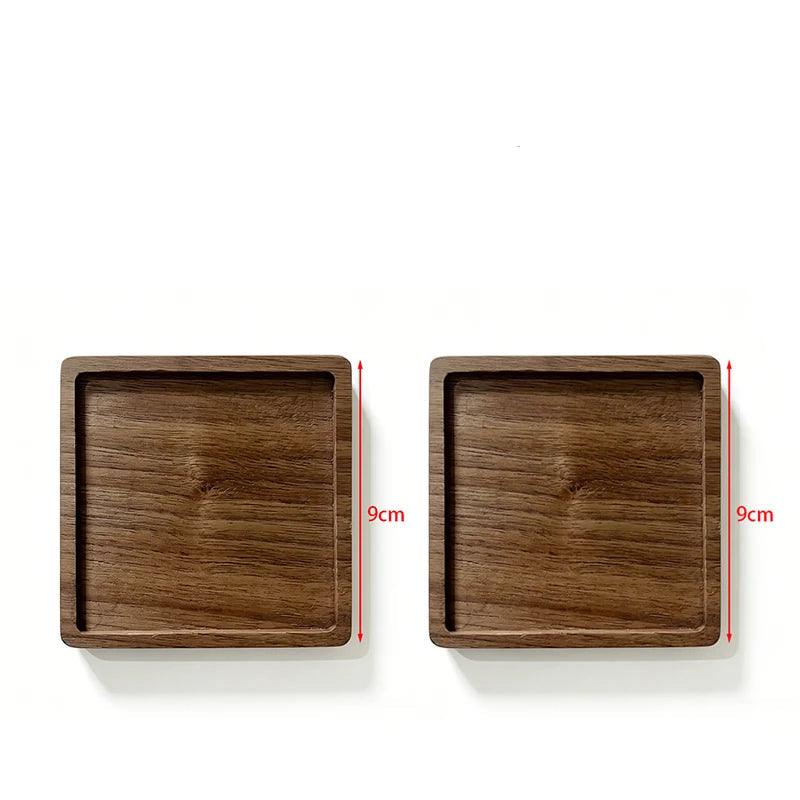 Two wooden trays with dimensions labeled on a white background, featuring the text '2pcs 3-Walnut'.