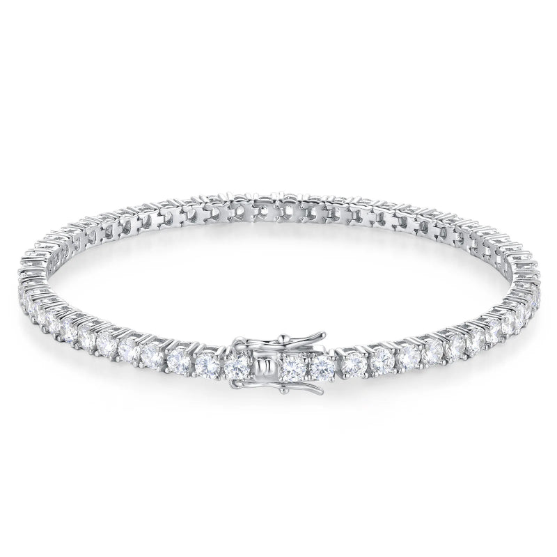 Diamond bracelet on a white background