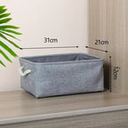EMESA HOME Cotton Linen Folding Storage Basket – Organizer for Toys, Clothes, Sundries – Cabinet Bag, Collapsible Laundry Hamper for Home Use - EMESA HOME™