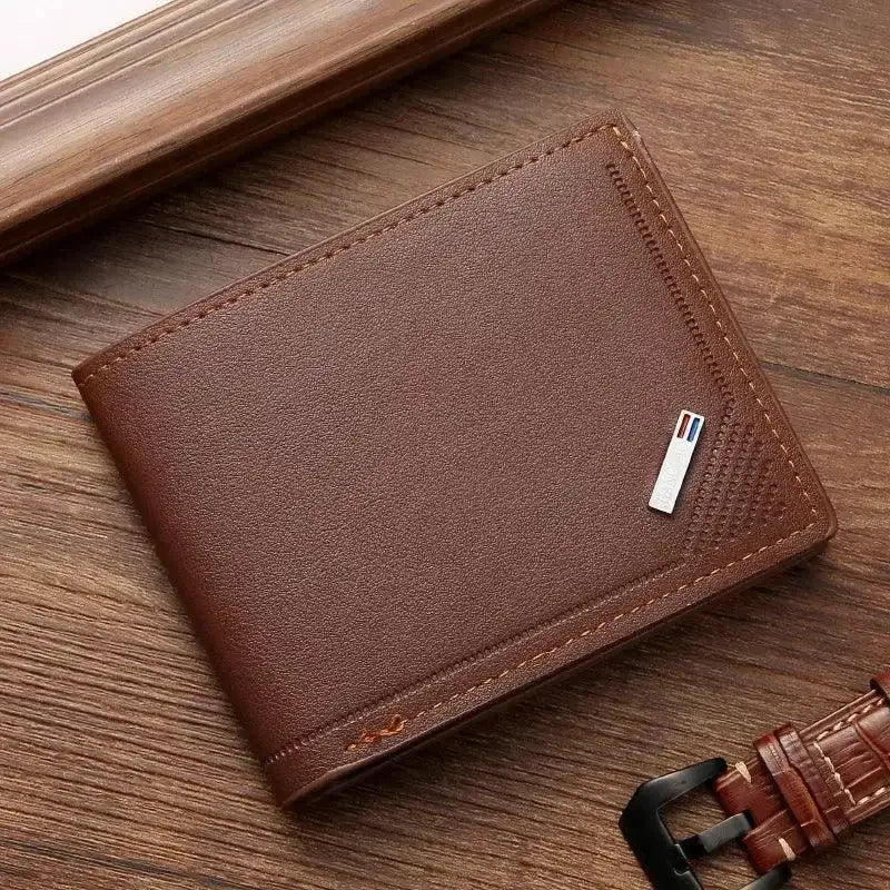 EMESA HOME Men’s Thin Leather Wallet – Foldable Minimalist Short Soft Leather Wallet - EMESA HOME™