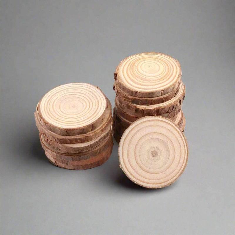 EMESA HOME Natural Pine Round Unfinished Wood Slices are versatile DIY craft materials that can be used for various projects... - EMESA HOME™