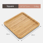 EMESA HOME Simple Japanese Bamboo Tea Tray Kitchen Storage Serving Trays Home Hotel Platter Plate for Dessert Breakfast Coffee Food Tray - EMESA HOME™