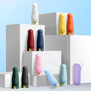 EMESA HOME Compact Foldable Mini Umbrella – Portable Lightweight Travel Umbrella with UV Protection for Sun & Rain